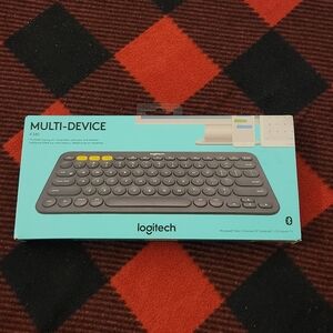 Logitech K380 Wireless Keyboard in Dark Gray and Yellow